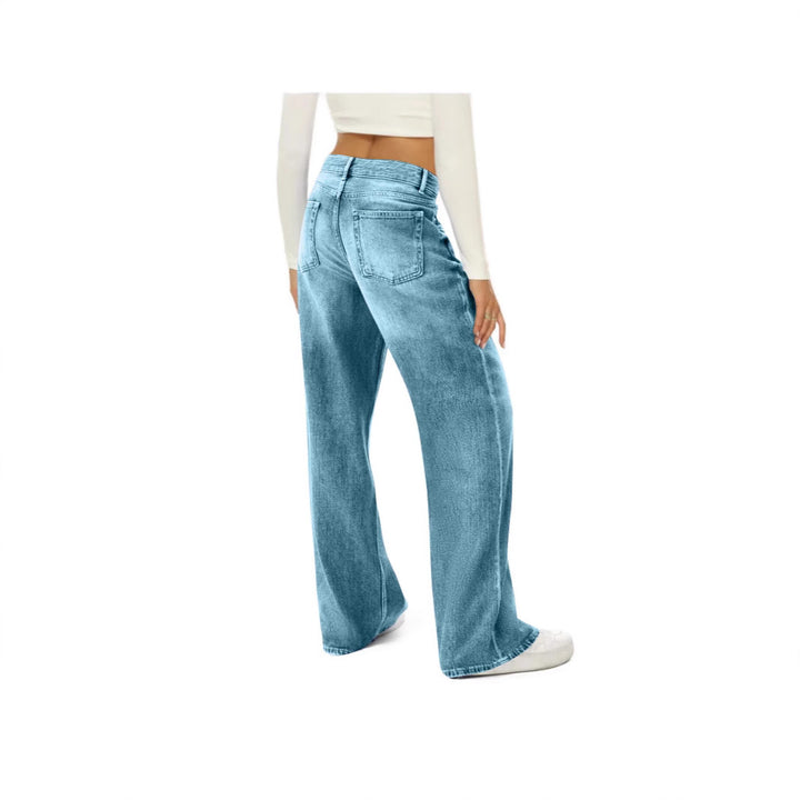 Dame Bredde Høytlivsjeans i Urban Stil Skjora