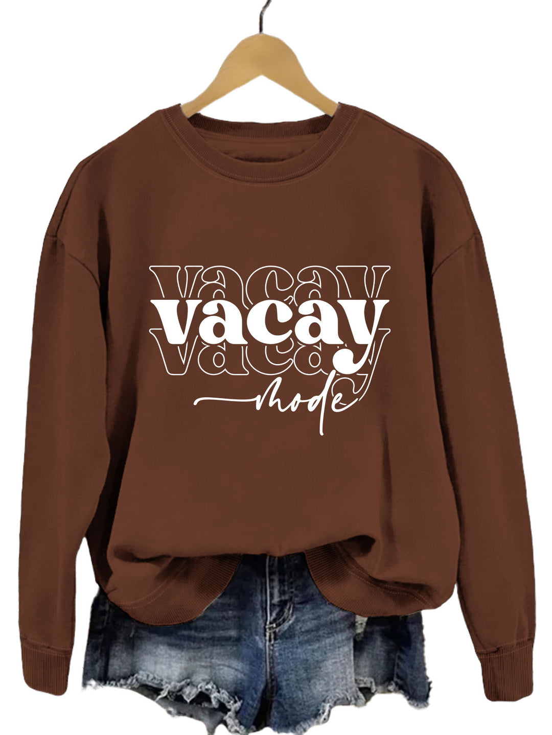 Kvinne sweatshirt med avslappet tekst og avslappet passform Skjora