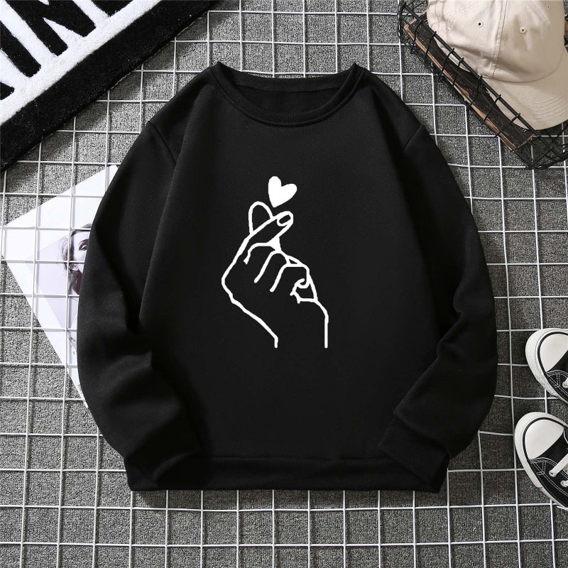 Kvinne sweatshirt med kreativt håndtegnmotiv og myk indre fôr Skjora
