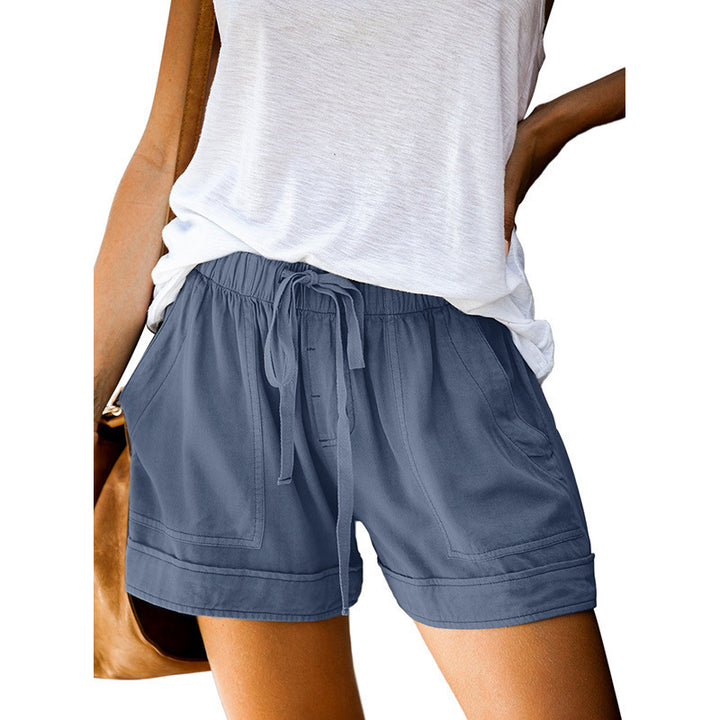 Damer Komfortable Sommer-shorts med elastisk midje og praktiske lommer Skjora