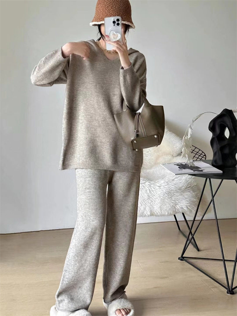 Women's cozy knit set with a loose fit and elegant design Skjora