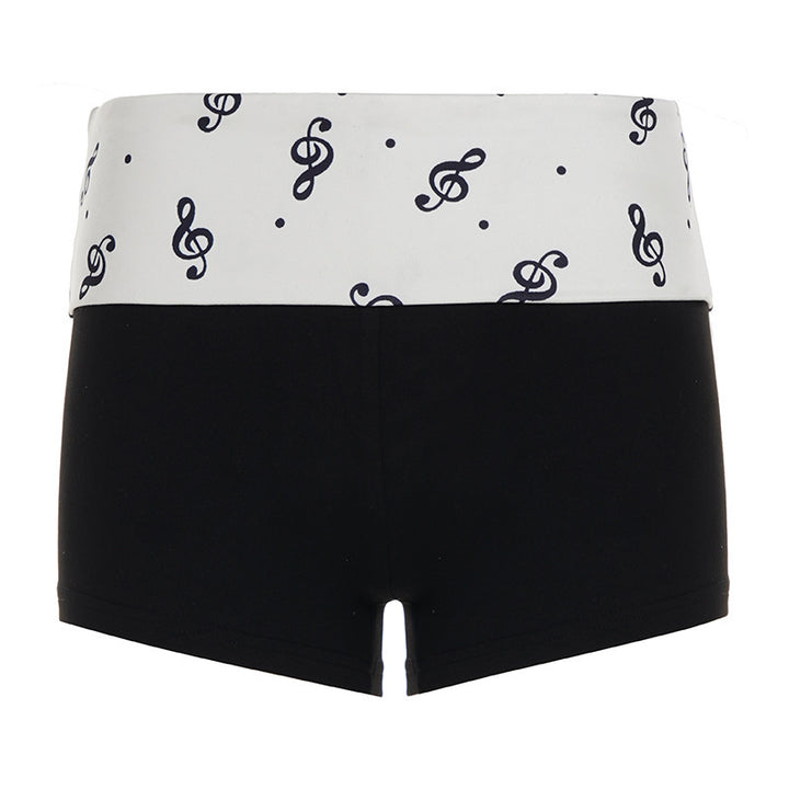 Dame Badshorts med lekent notemønster og behagelig midje Skjora