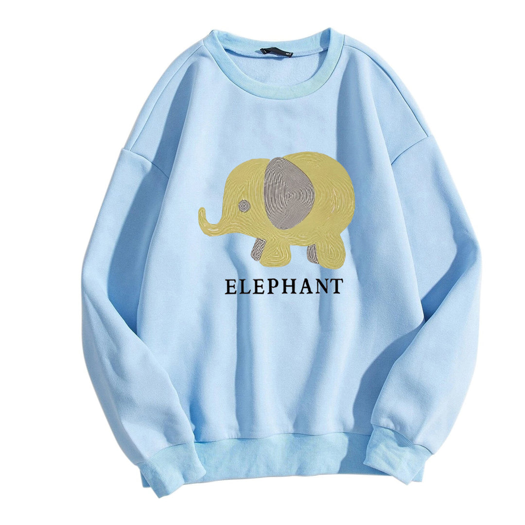 Dame sweatshirt med søtt elefantmotiv Skjora