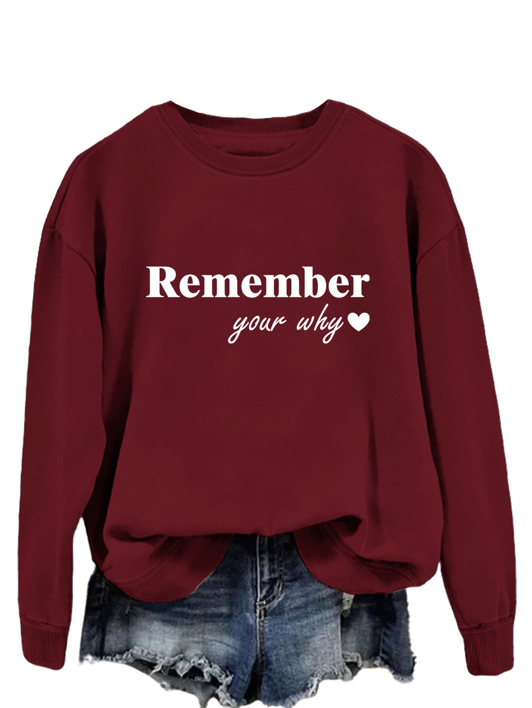Kvinne sweatshirt med motiverende trykk og avslappet passform Skjora