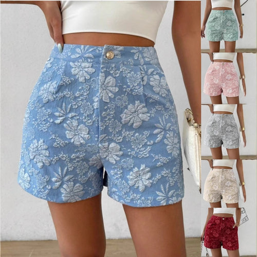 Dame Mote Shorts med Blomsterbroderi Skjora