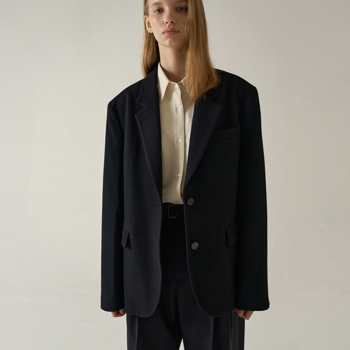 Damer elegant kasse blazer laget av høy kvalitet stoff Skjora