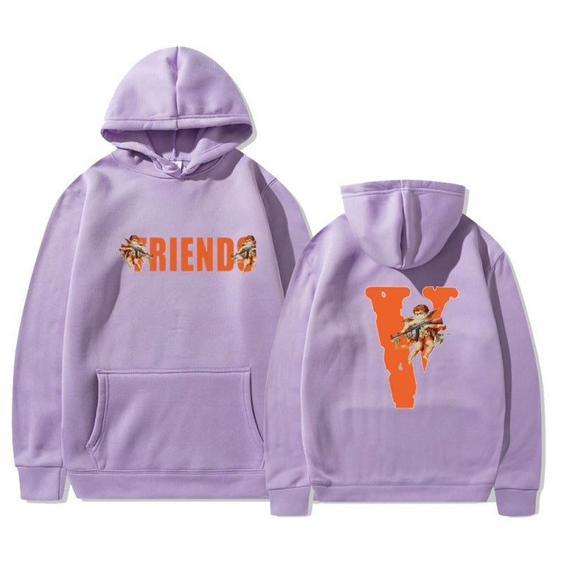 Dame hoodie med karakteristisk front- og baktrykk Skjora