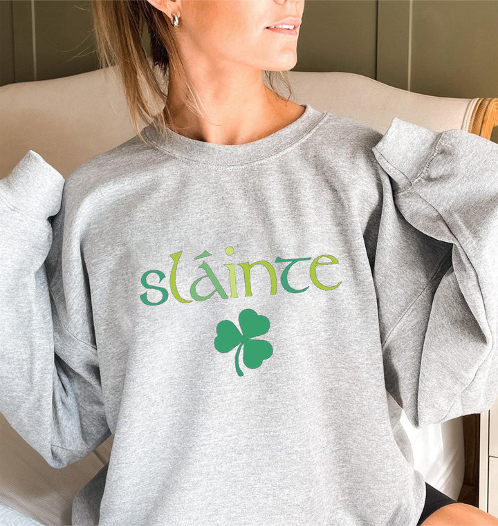 Dame sweatshirt med voluminøse ermer og motiverende design Skjora