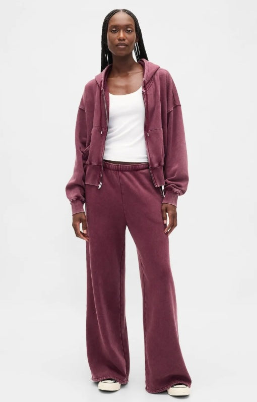 Women's casual hoodie and wide leg sweatpants set Skjora