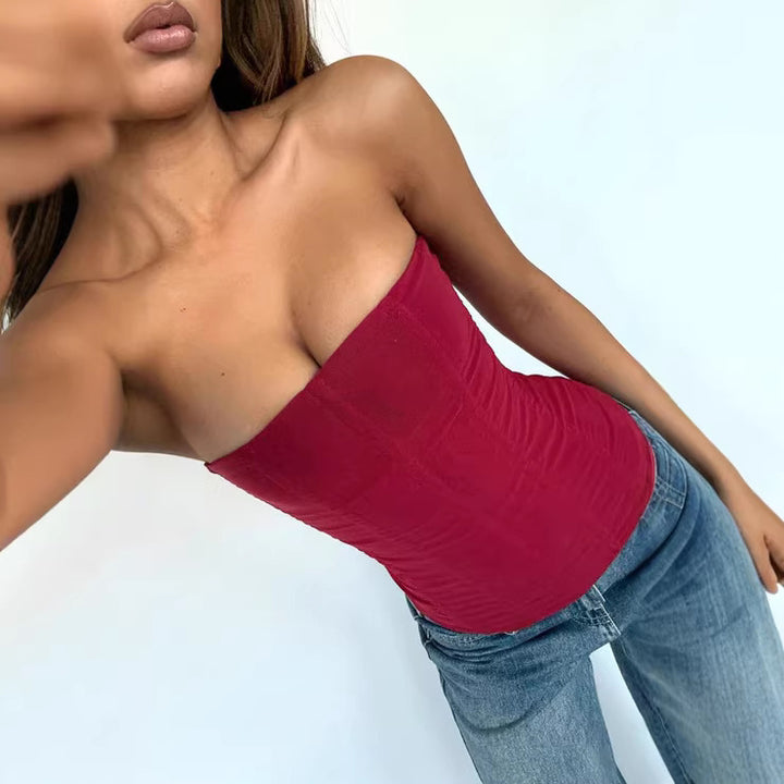 Damen Dessous-Kleid mit eleganten Fransen und transparentem Oberteil Skjora