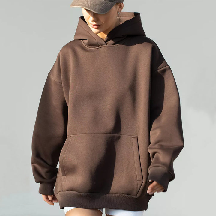 Dame Oversize Hoodie laget av høykvalitets bomullsblanding Skjora