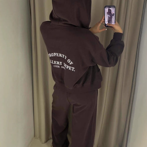 Dame moteriktig sweat suit sett med høy bærekomfort og avslappet passform Skjora
