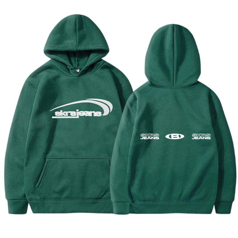 Women's hoodie with modern logo design and practical kangaroo pockets Skjora