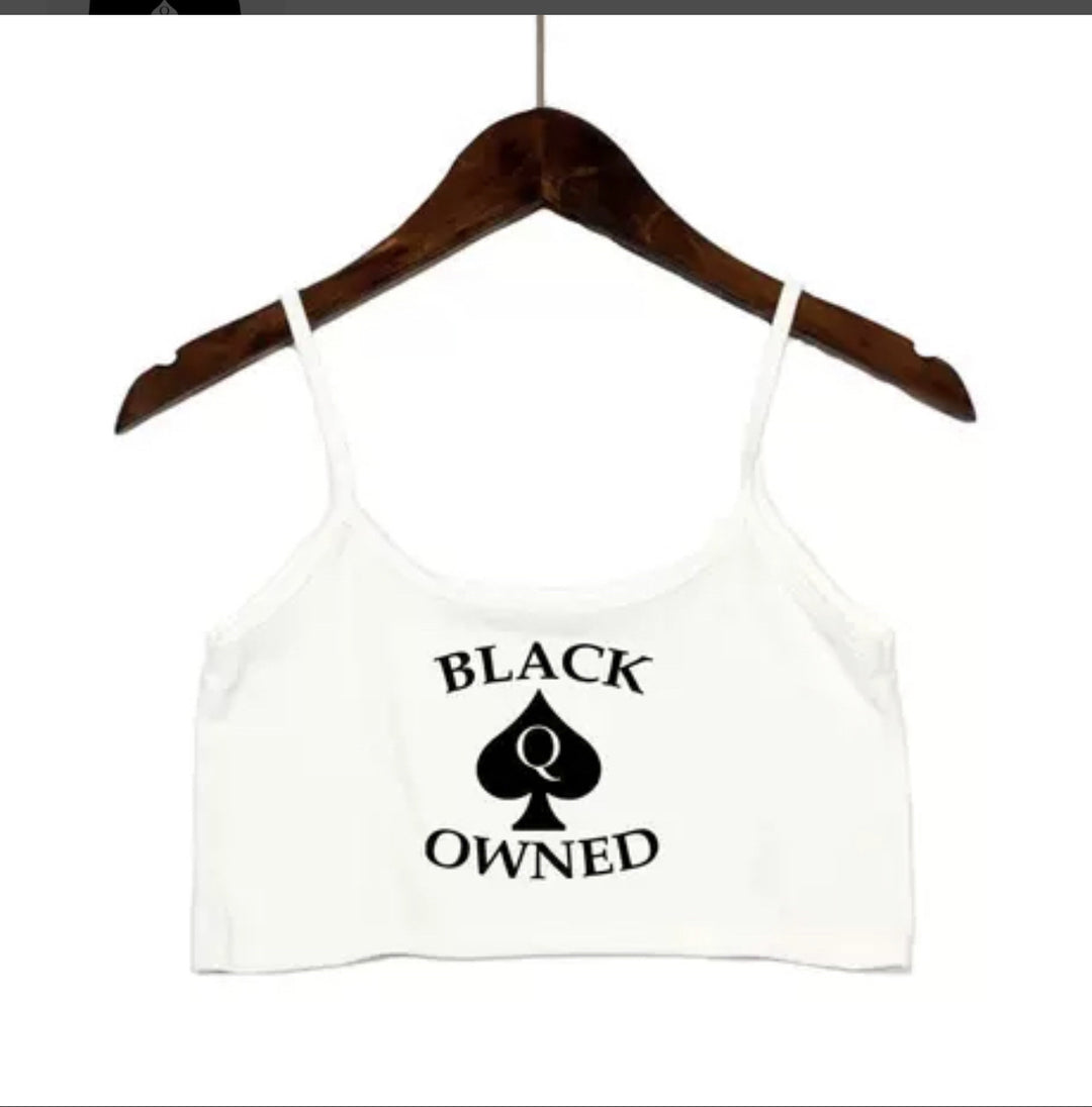 Dame Crop-Top med moderne skrifter og justerbare stropper Skjora