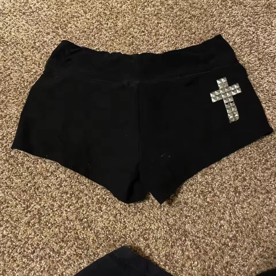Dame bomullboxershorts med hodeskallemønster Skjora