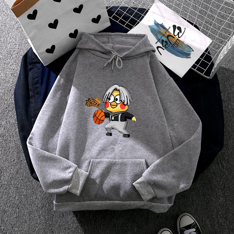 Dame hoodie med kreativ basketballmotiv Skjora