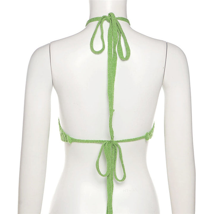 Damer heklet Crop-Bikini-Top med justerbare bånd Skjora