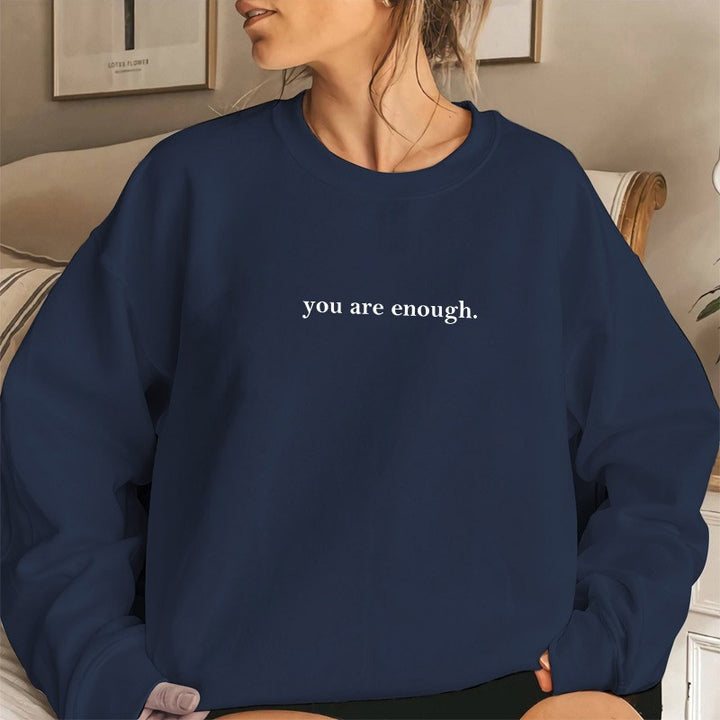 Kvinne sweatshirt med inspirerende design og komfortabel passform Skjora