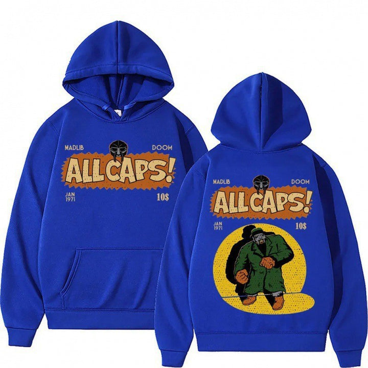 Dame hoodie med kreativt komikktrykk Skjora