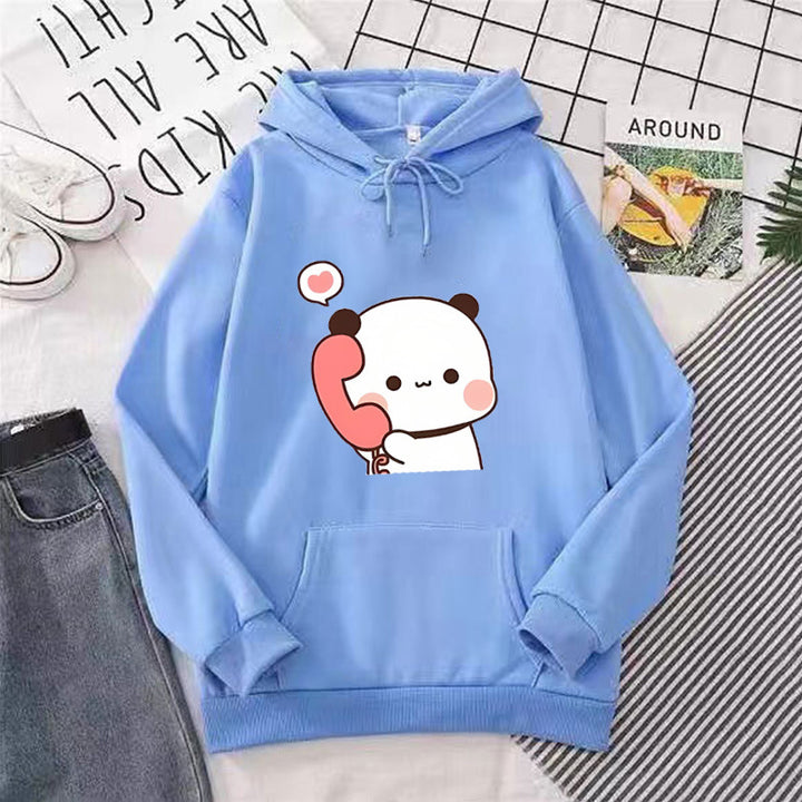 Damen Kapuzenpullover mit verspieltem Pandadesign Skjora