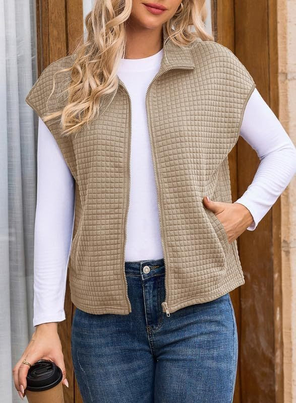 Dames vest med glidelås Skjora