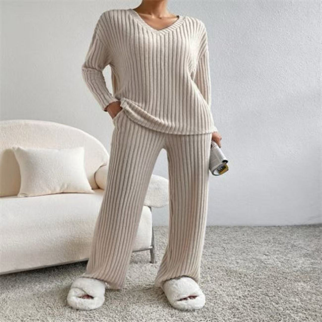 Kvinnes koselige strikket loungewear-sett Skjora