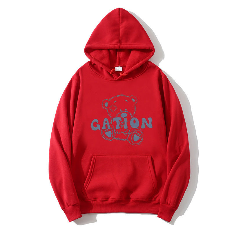 Damen Kapuzenpullover mit süßem Bärenmotiv Skjora