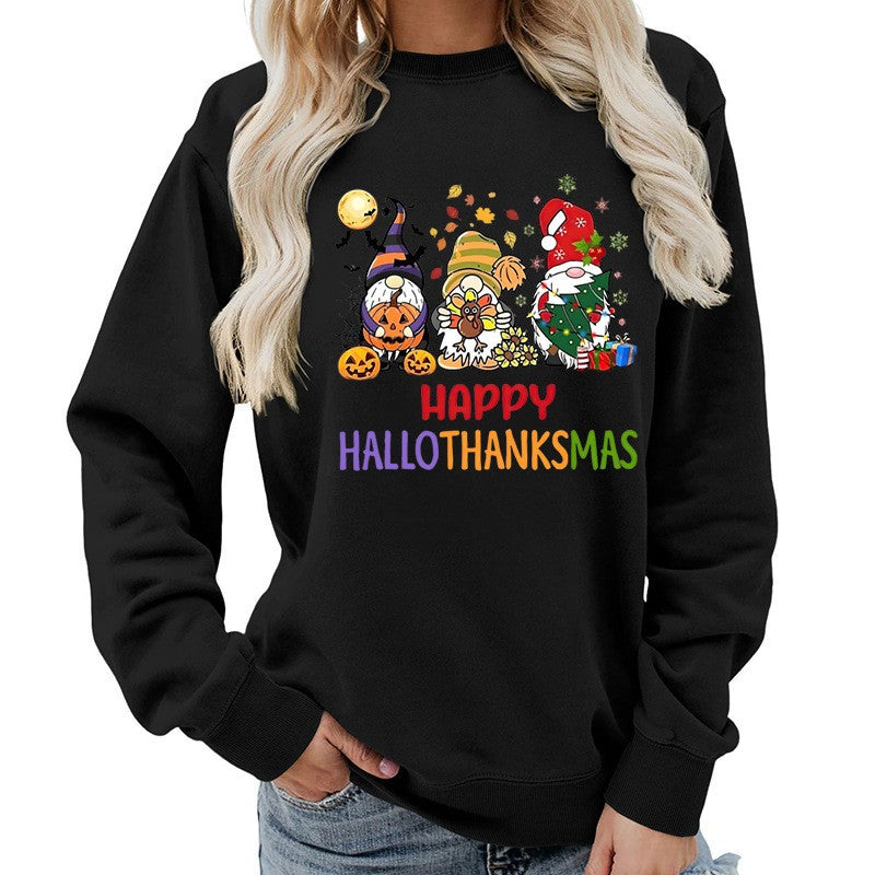 Dame sweatshirts med muntert feriedesign Skjora
