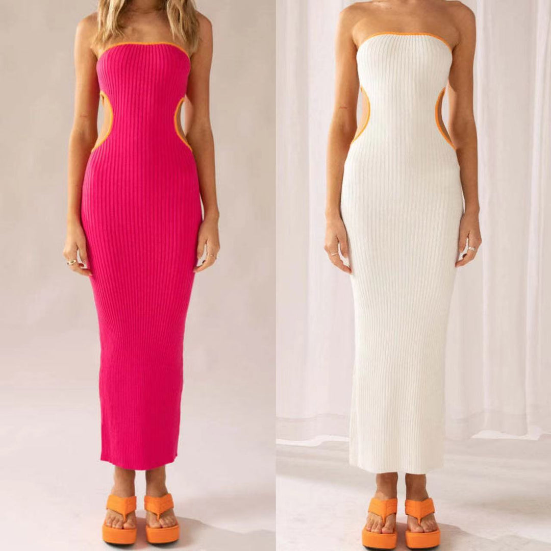 Damer elegant Maxi-kjole med avtagbart design og moderne utskjæringer Skjora