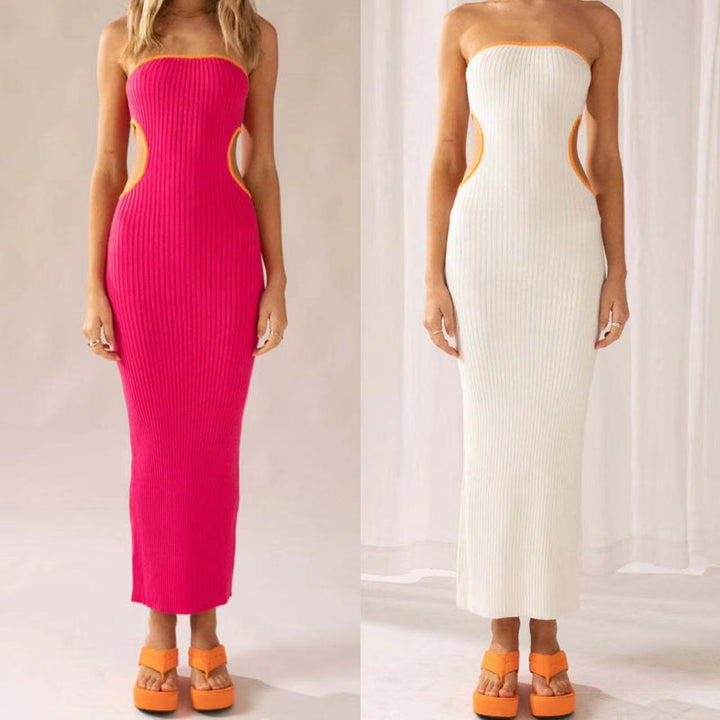 Damer elegant Maxi-kjole med avtagbart design og moderne utskjæringer Skjora