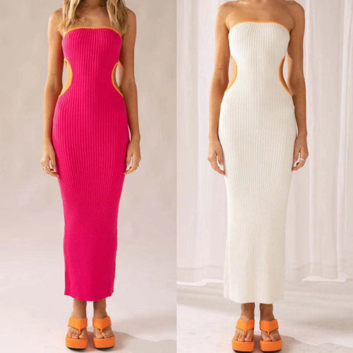 Damer elegant Maxi-kjole med avtagbart design og moderne utskjæringer Skjora