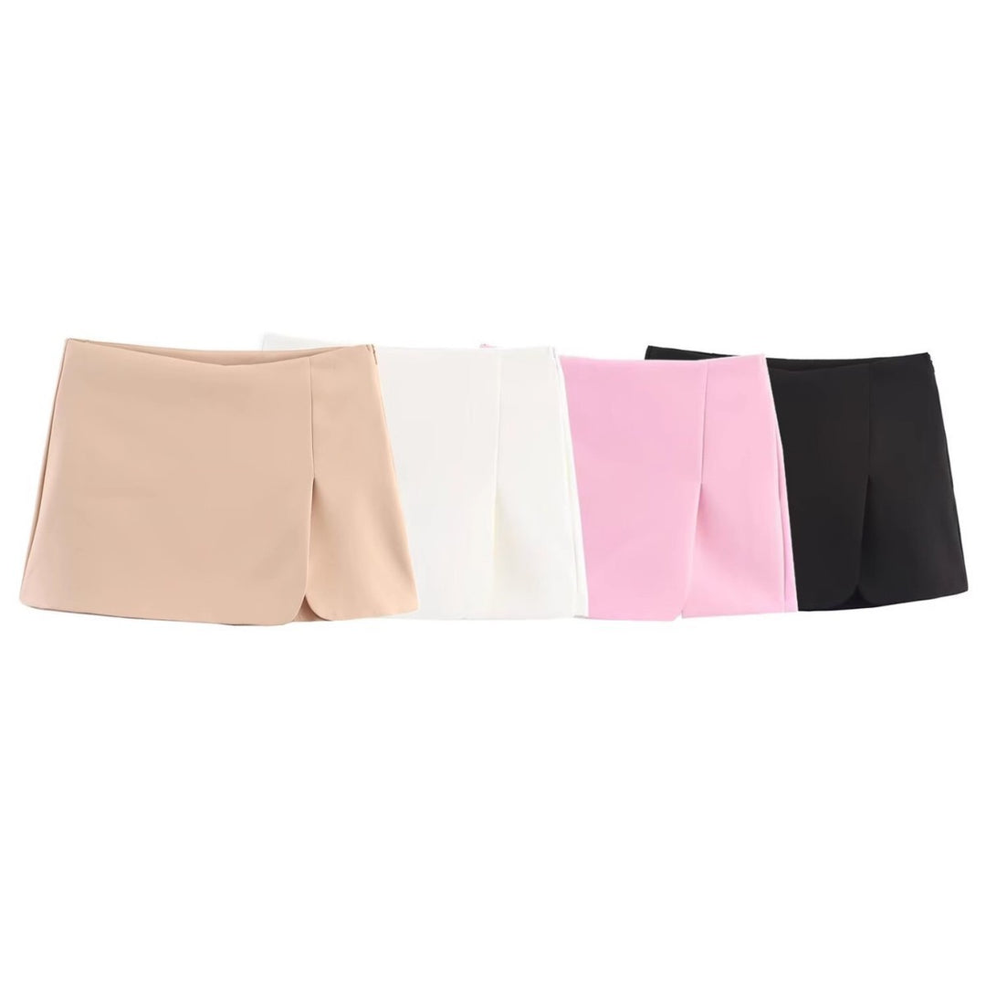 Dame Mini skjørt med eksklusiv snitt og elegant drapering Skjora