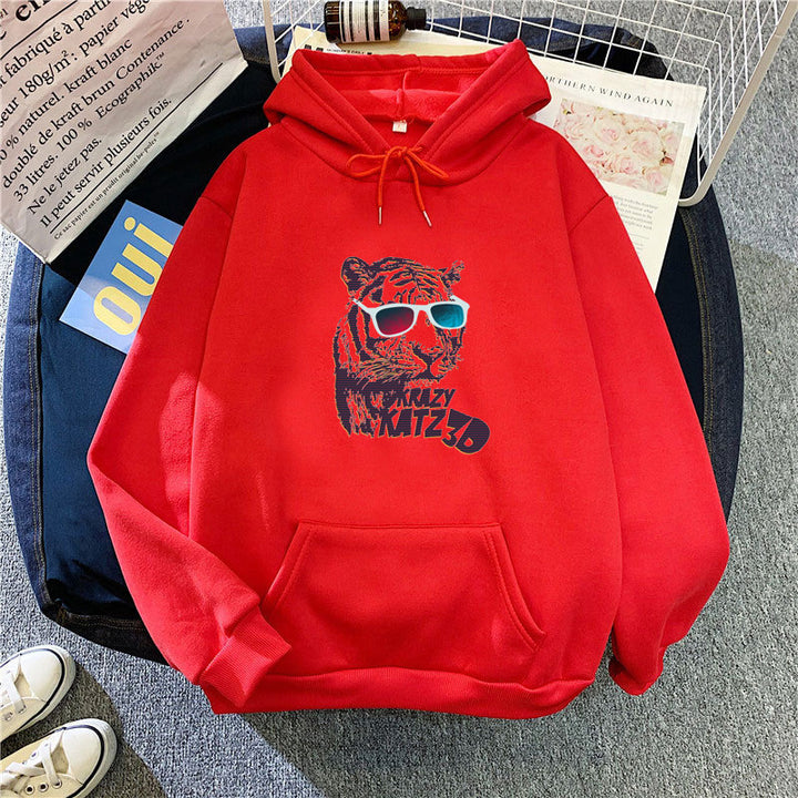 Damen Kapuzenpullover mit stylischem Tiger-Motiv Skjora