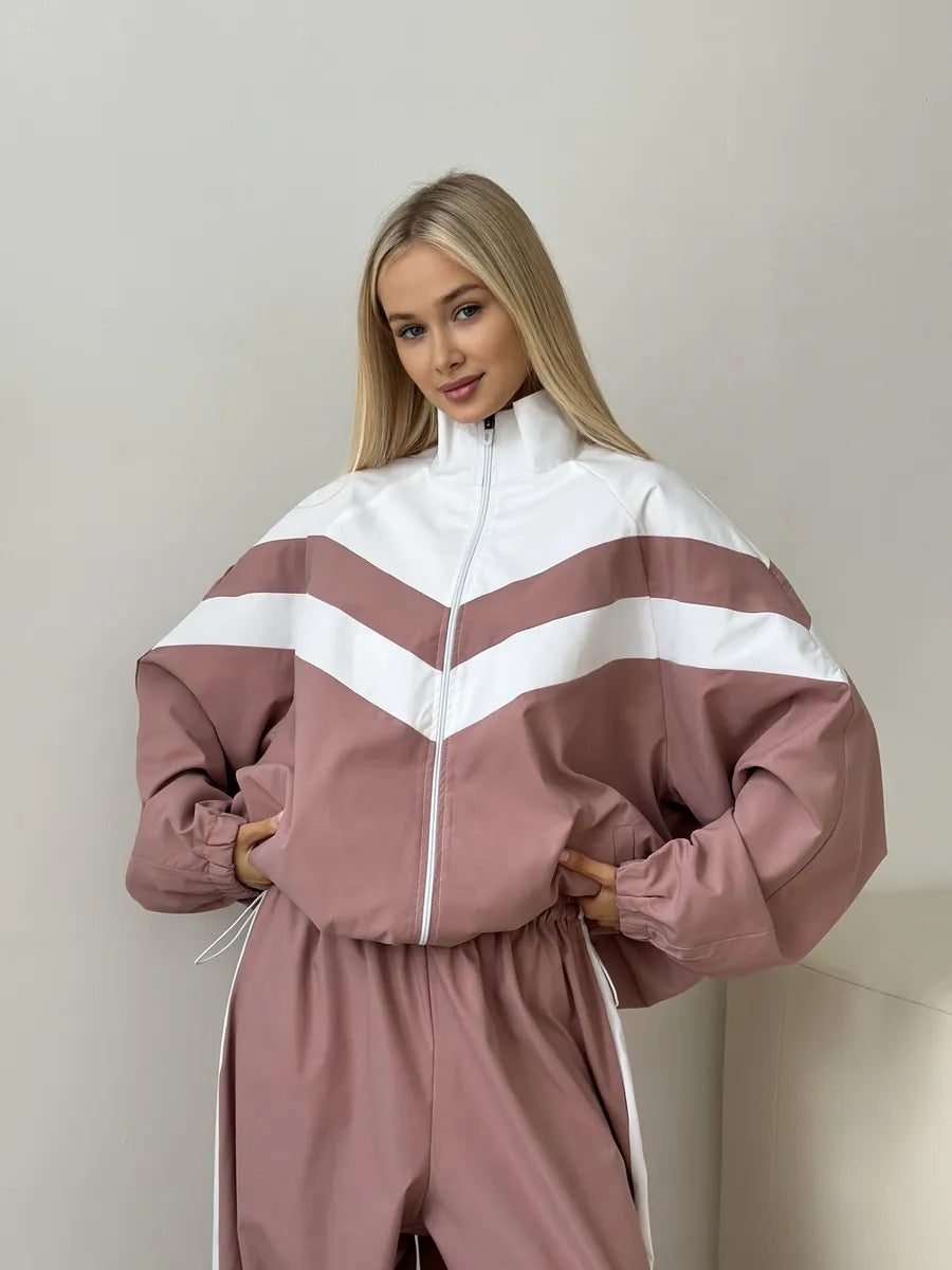 Dame sporty jakke med høy krage og moderne design Skjora