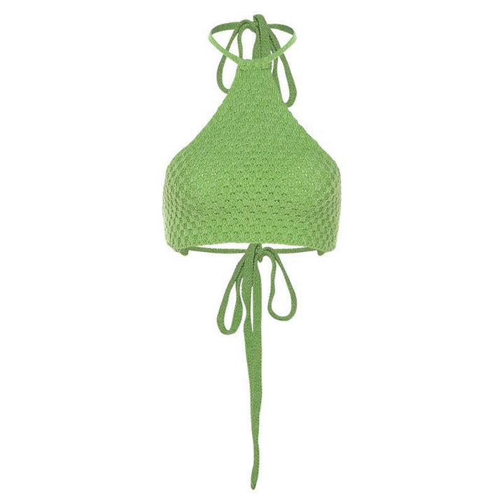 Damer heklet Crop-Bikini-Top med justerbare bånd Skjora
