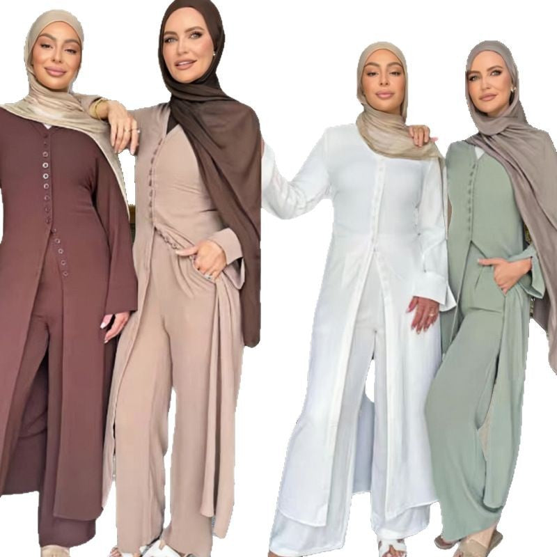Damens jumpsuit med elegant knappedesign og vide bein Skjora