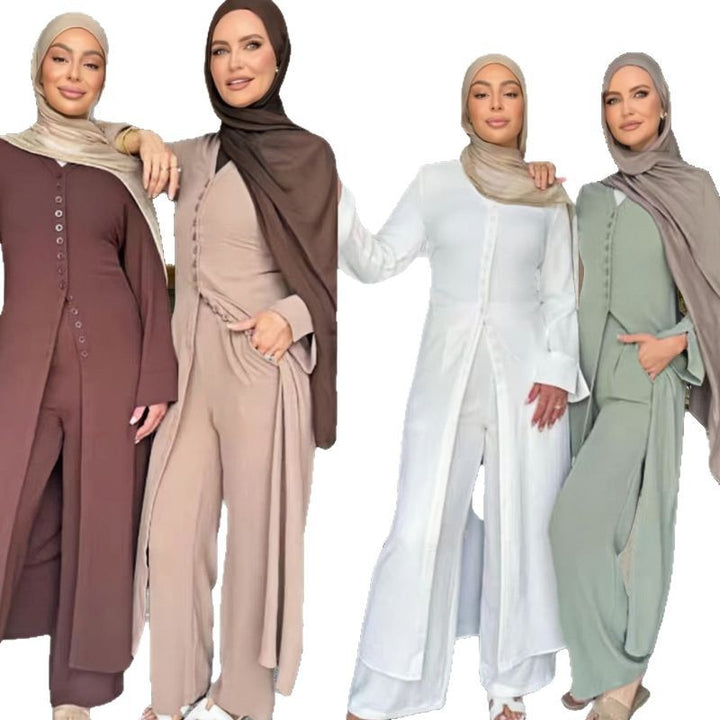 Damens jumpsuit med elegant knappedesign og vide bein Skjora