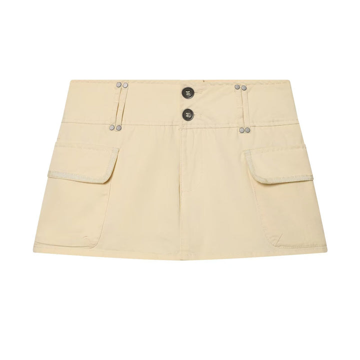 Dame Cargo-skjørt med praktiske lommer og elastisk linning Skjora