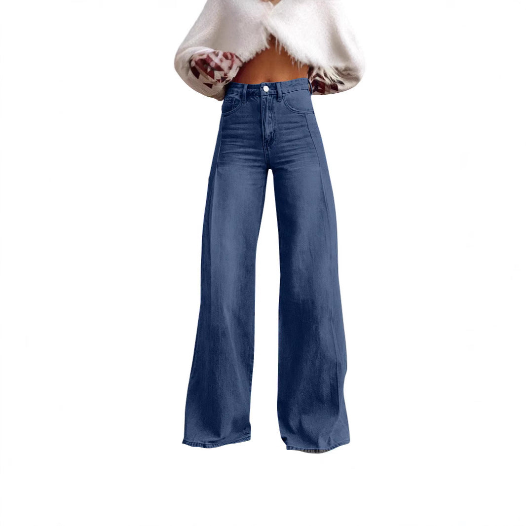 Dame Bredde Høytlivsjeans i Urban Stil Skjora