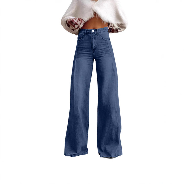 Dame Bredde Høytlivsjeans i Urban Stil Skjora