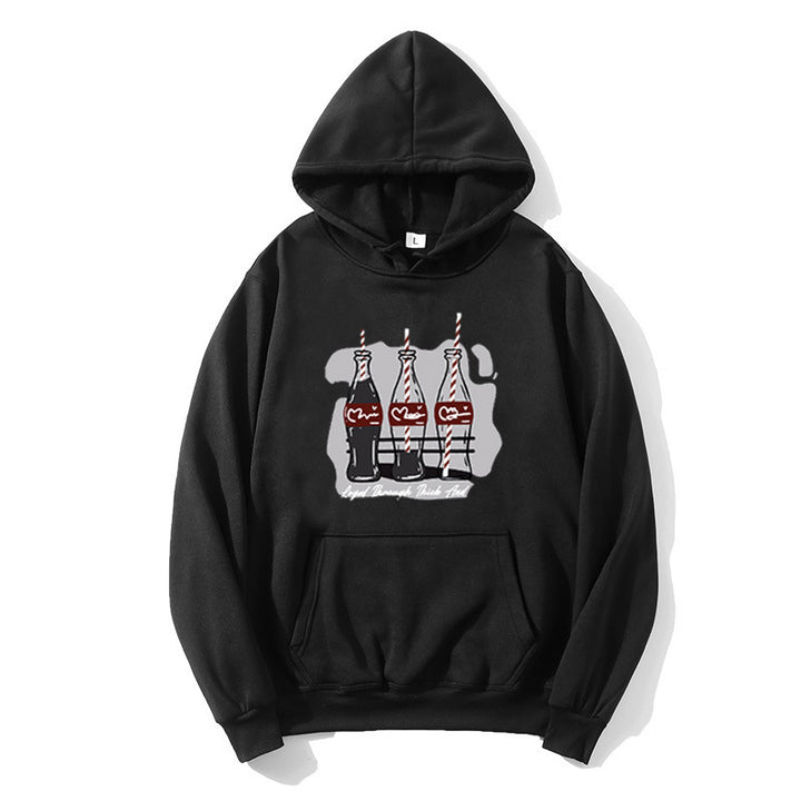 Damen Kapuzenpullover mit verspieltem Coca-Cola-Flaschen-Motiv Skjora