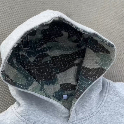 Kvinne hoodie med kamuflert fôret innside Skjora