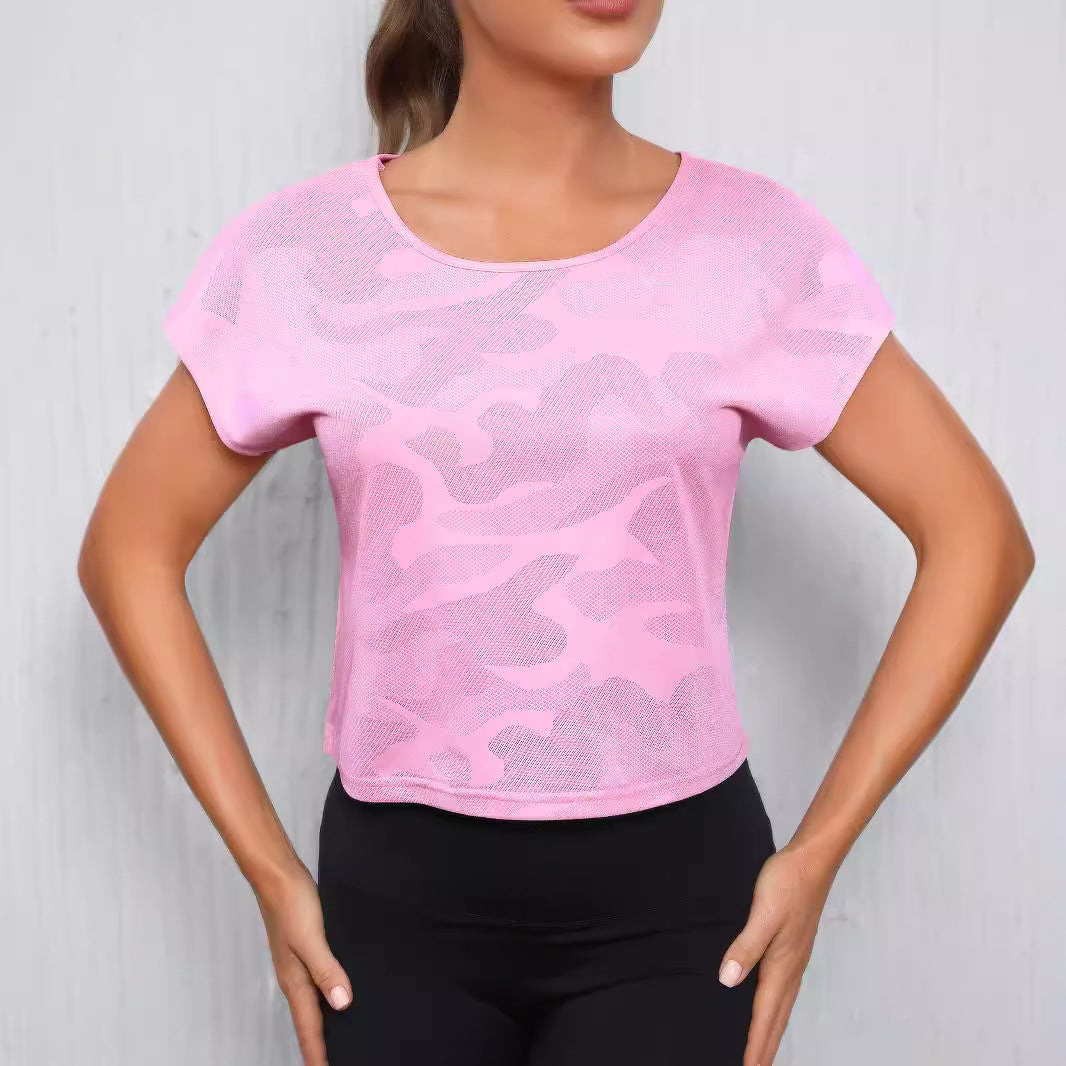 Damer Sporty Crop-Top med pustende nettstruktur Skjora