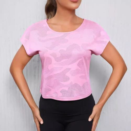 Damer Sporty Crop-Top med pustende nettstruktur Skjora