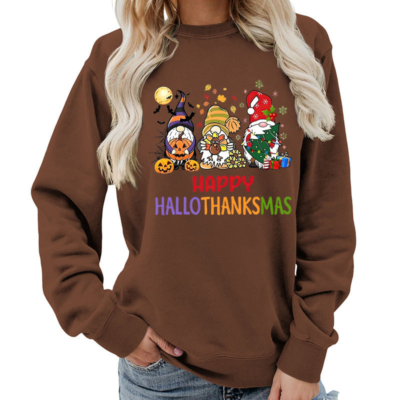 Dame sweatshirts med muntert feriedesign Skjora