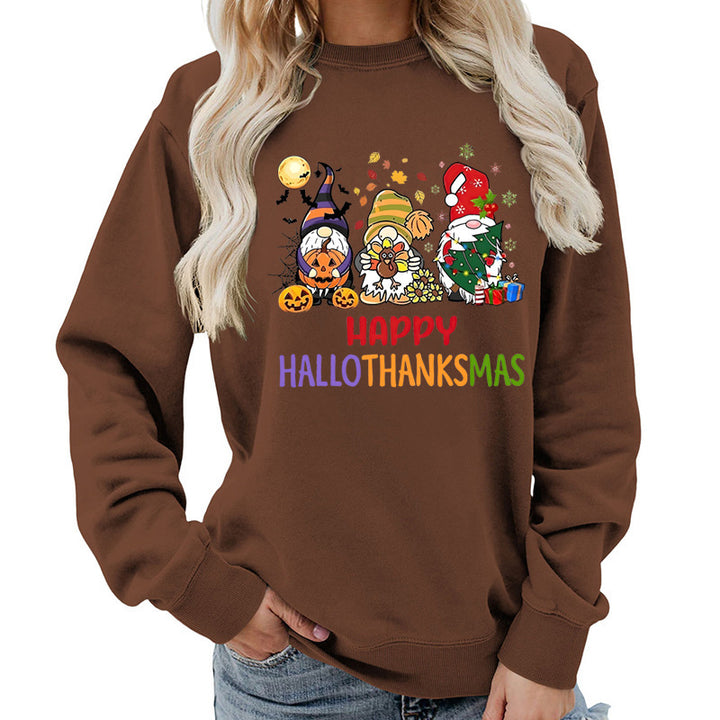 Dame sweatshirts med muntert feriedesign Skjora