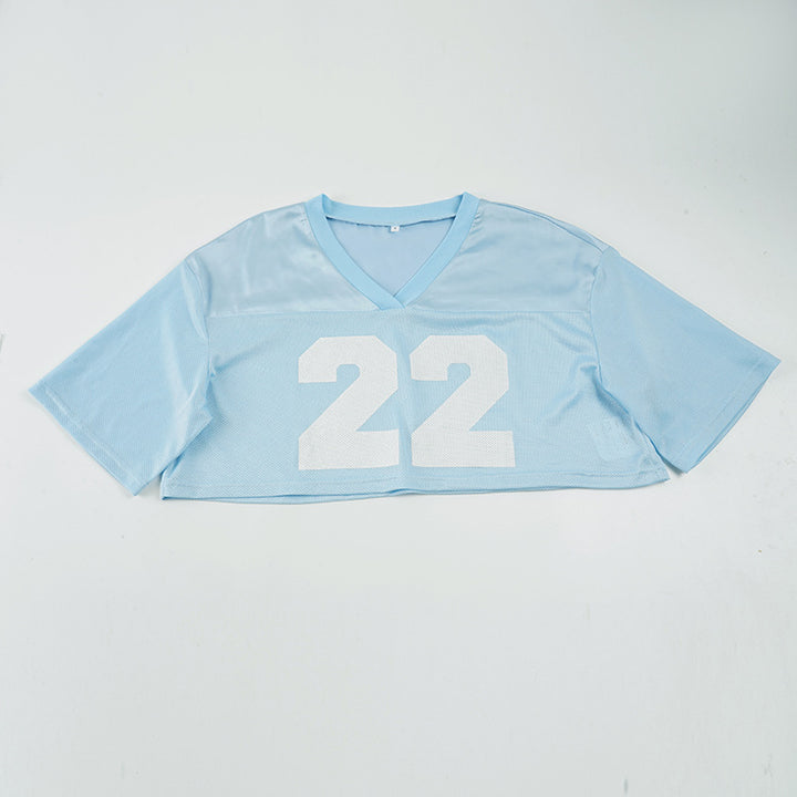 Damer cropped Sporttop i avslappet mesh-design Skjora