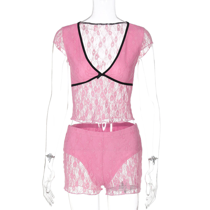 Women's pointy top with shorts set Skjora