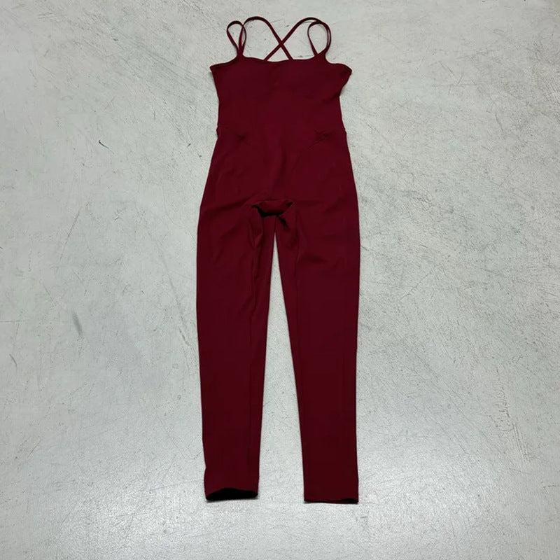 Dame Sporty jumpsuit med justerbare skuldre og tettsittende snitt Skjora