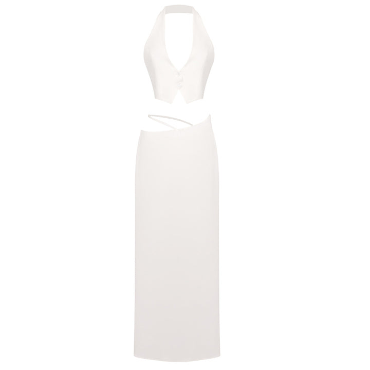 Elegant Women's Crop Top with Maxi Skirt Skjora